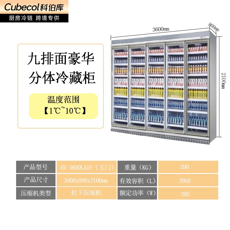 豪华五门分体【单边框9牌】